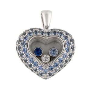 CHOPARD Sapphire Diamond heart pendant